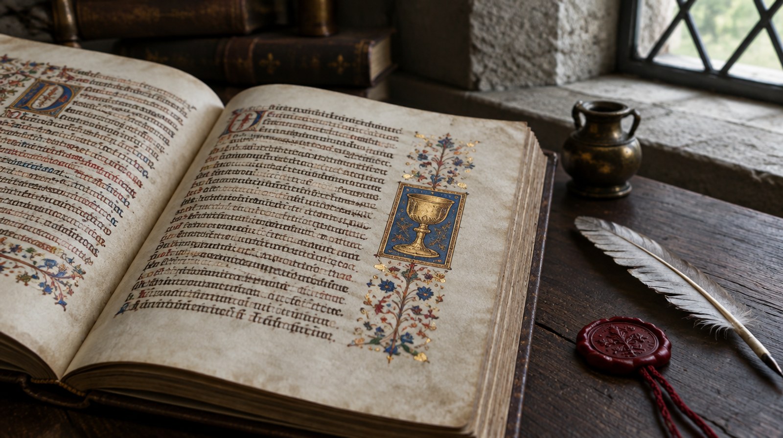 An illuminated manuscript